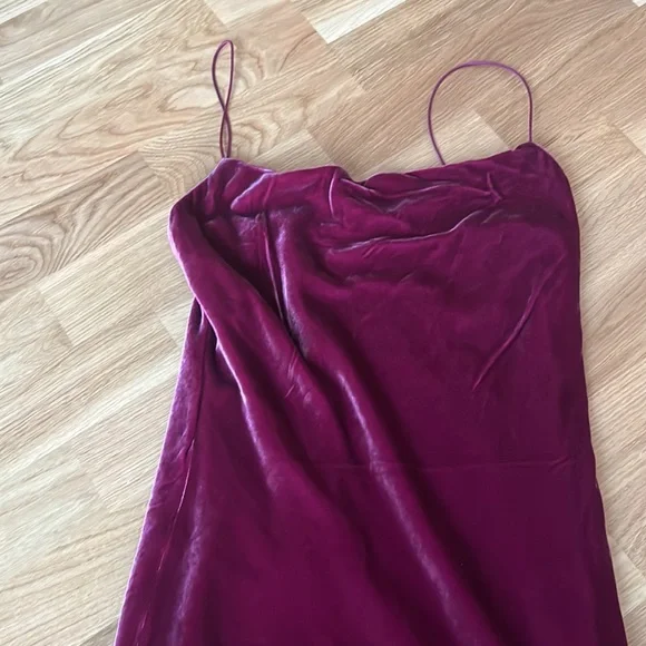 Like new cinq a sept Velvet Ryder Dress Gooseberry in purple